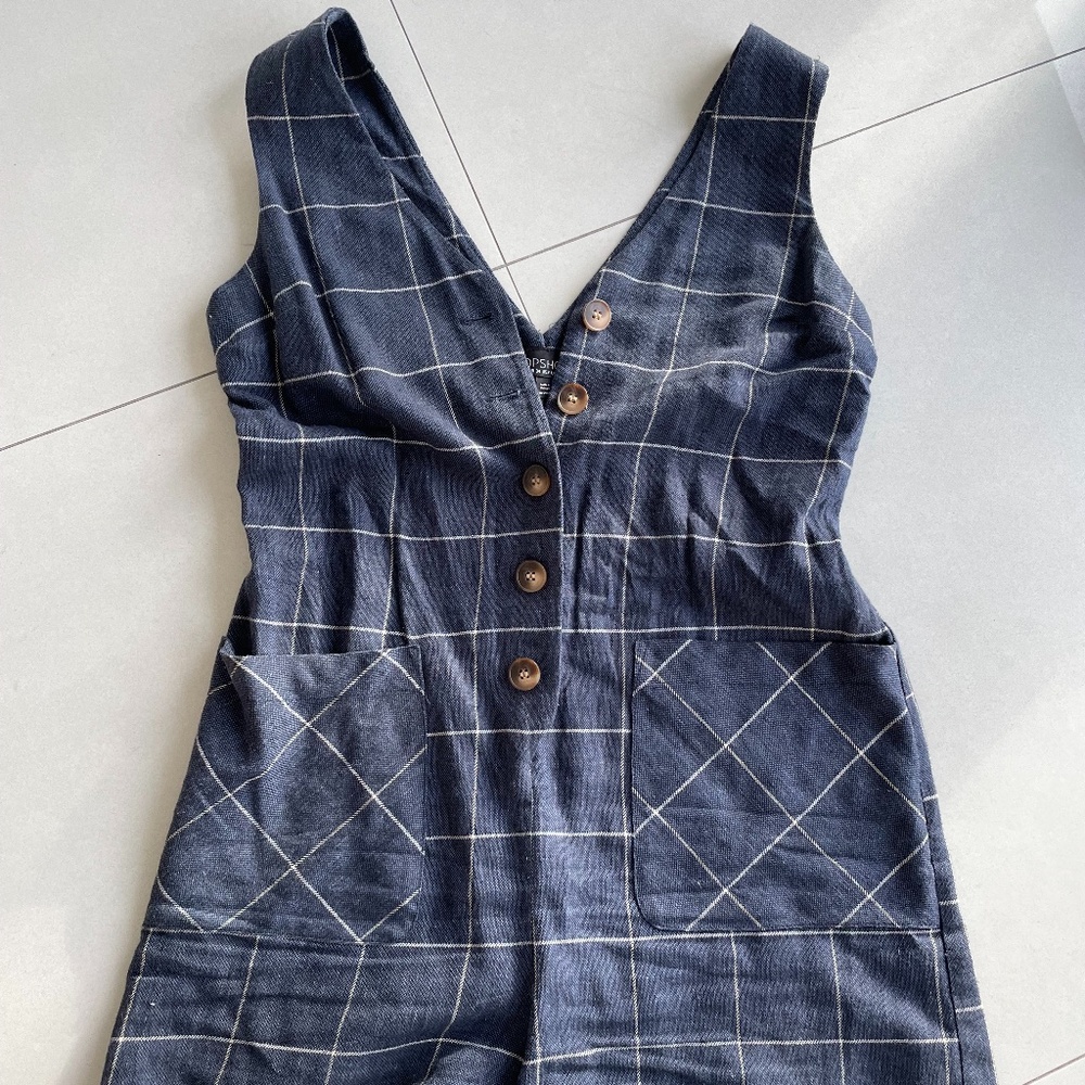 Linen romper Topshop